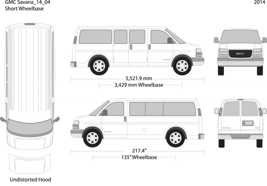 2014 Gmc Savana V04 Vehicle Wrap Template