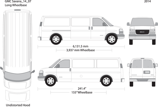 2014 Gmc Savana V07 Vehicle Wrap Template