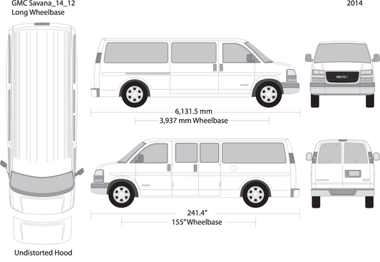 2014 Gmc Savana V12 Vehicle Wrap Template