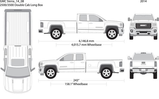 2014 Gmc Sierra 2500 3500 Hd V08 Vehicle Wrap Template