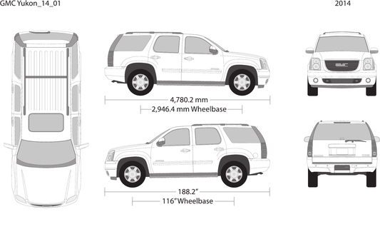 2014 GMC Yukon vector wrap template V01, Design-Ready PDF - GravBase
