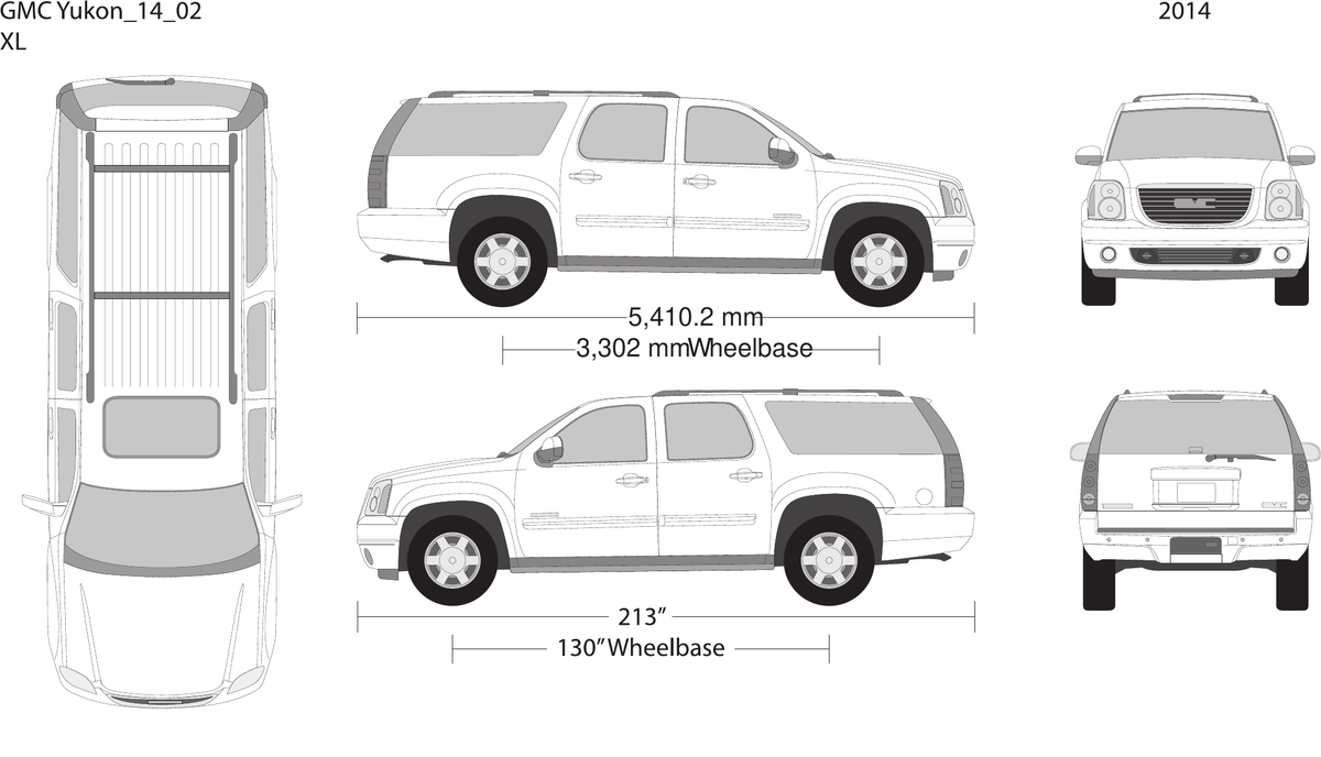 2014 GMC Yukon vector wrap template V02, Design-Ready PDF - GravBase