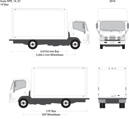 2014 Isuzu Npr V01 Vehicle Wrap Template