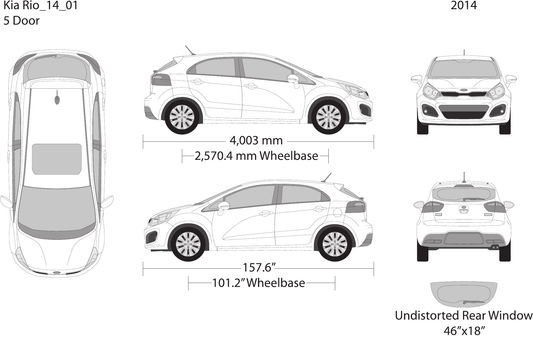 2014 Kia Rio5 vector wrap template, Design-Ready PDF - GravBase
