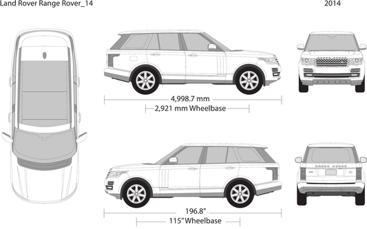 2014 Land Rover Range Rover vector wrap template, Design-Ready PDF - GravBase