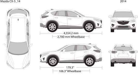2014 Mazda CX-5 vector wrap template, Design-Ready PDF - GravBase