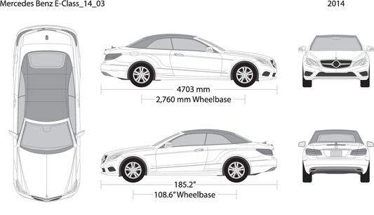 2014 Mercedes E Class V03 Vehicle Wrap Template