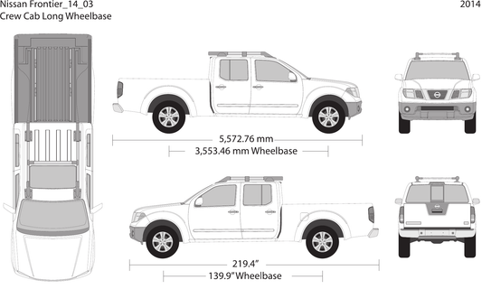 2014 Nissan Frontier vector wrap template V03, Design-Ready PDF - GravBase