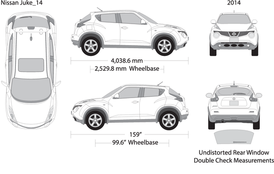 2014 Nissan Juke V14 Vehicle Wrap Template
