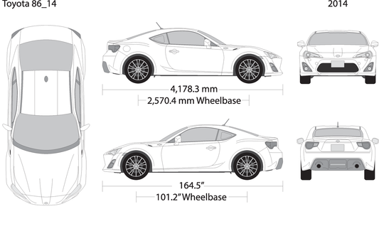 2014 Toyota 86 V14 Vehicle Wrap Template