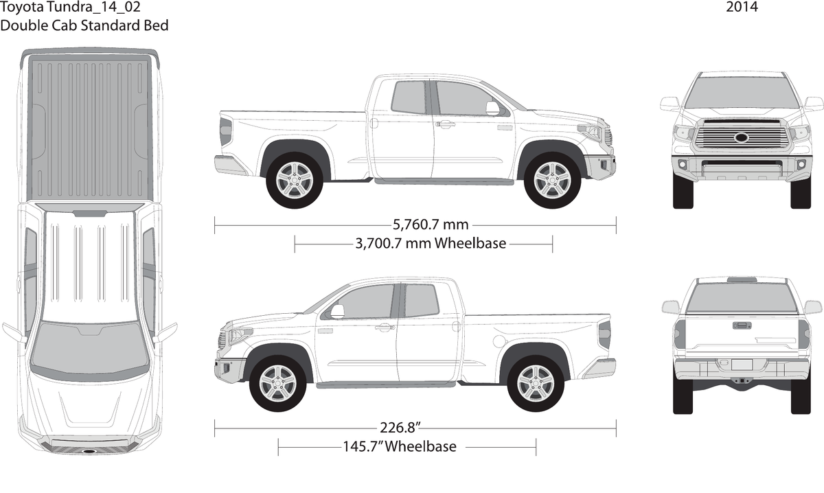 2014 Toyota Tundra vector wrap template V02, Design-Ready PDF - GravBase