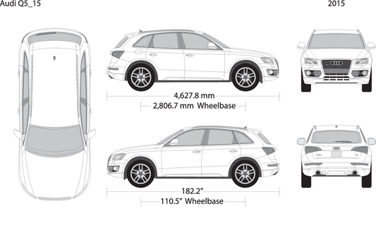 2015 Audi Q5 V15 Vehicle Wrap Template