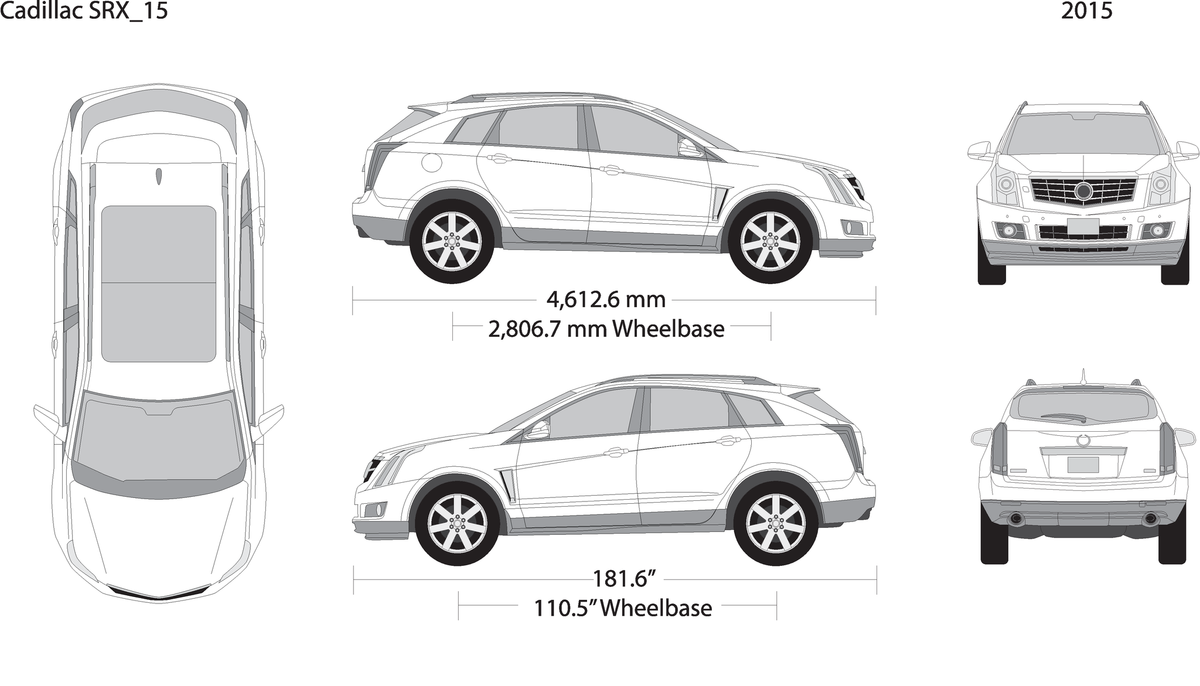2015 Cadillac Srx V15 Vehicle Wrap Template