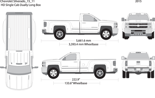 2015 Chevy Silverado 2500 3500 Hd V11 Vehicle Wrap Template