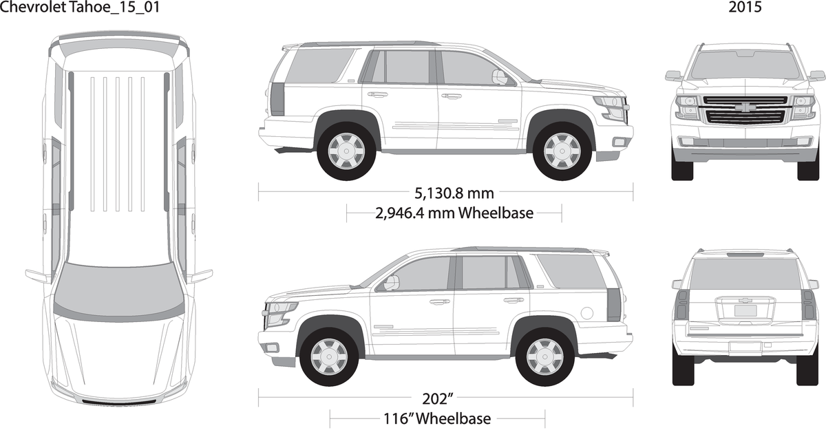 2015 Chevy Tahoe V01 Vehicle Wrap Template