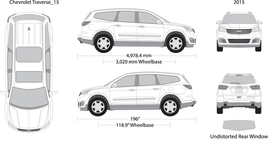 2015 Chevy Traverse V15 Vehicle Wrap Template