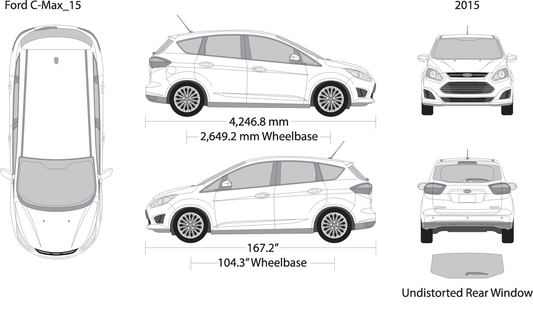 2015 Ford C Max V01 Vehicle Wrap Template