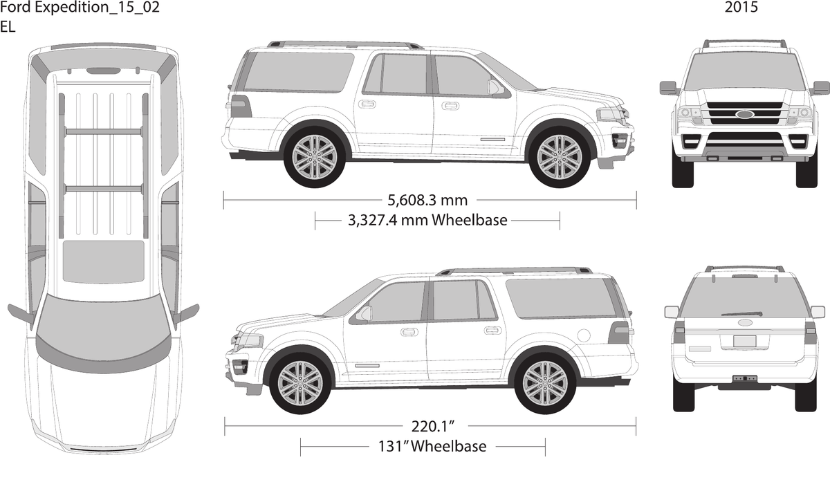 2015 Ford Expedition vector wrap template V02, Design-Ready PDF - GravBase