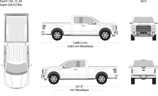 2015 Ford F 150 V03 Vehicle Wrap Template