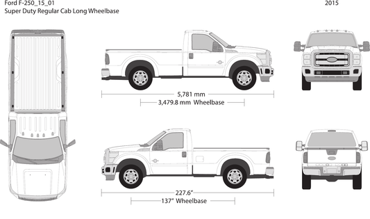 2015 Ford F-250 vector wrap template V01, Design-Ready PDF - GravBase