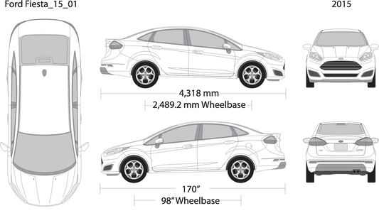 2015 Ford Fiesta V01 Vehicle Wrap Template