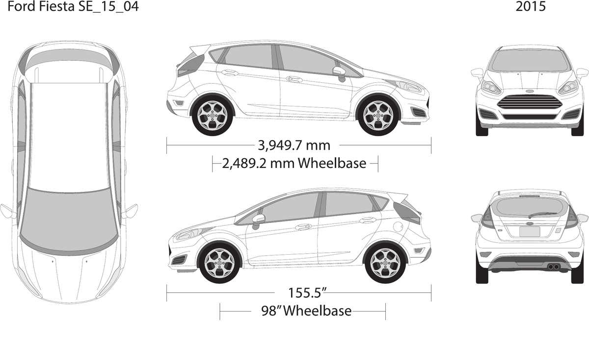 2015 Ford Fiesta vector wrap template V04, Design-Ready PDF - GravBase