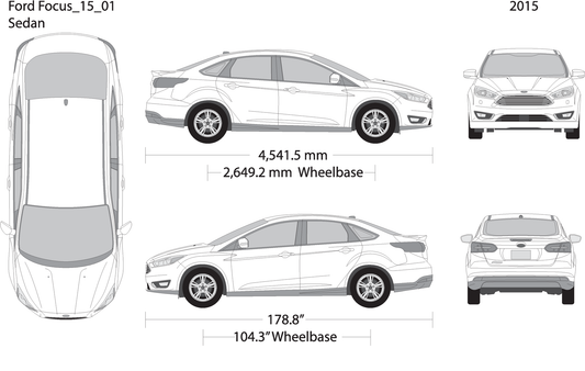 2015 Ford Focus V01 Vehicle Wrap Template