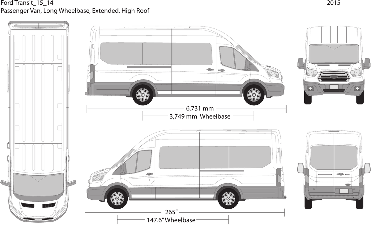 2015 Ford Transit Sliding Door vector wrap template V14, Design-Ready PDF - GravBase