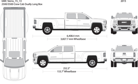 2015 Gmc Sierra 2500 3500 Hd V13 Vehicle Wrap Template