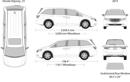 2015 Honda Odyssey vector wrap template, Design-Ready PDF - GravBase