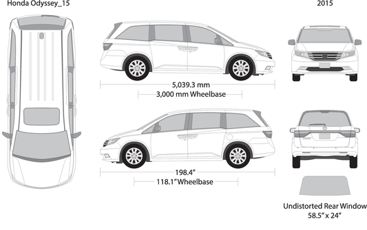 2015 Honda Odyssey V15 Vehicle Wrap Template