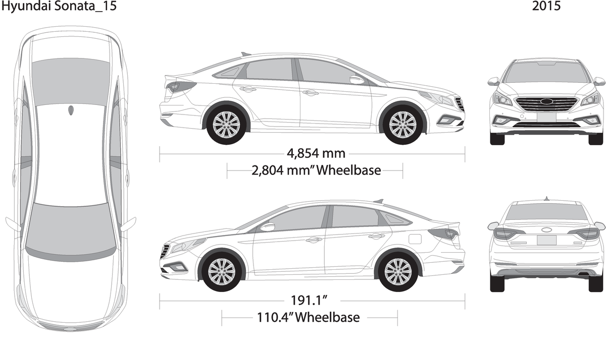 2015 Hyundai Sonata V15 Vehicle Wrap Template