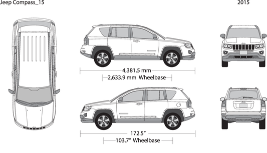 2015 Jeep Compass V15 Vehicle Wrap Template