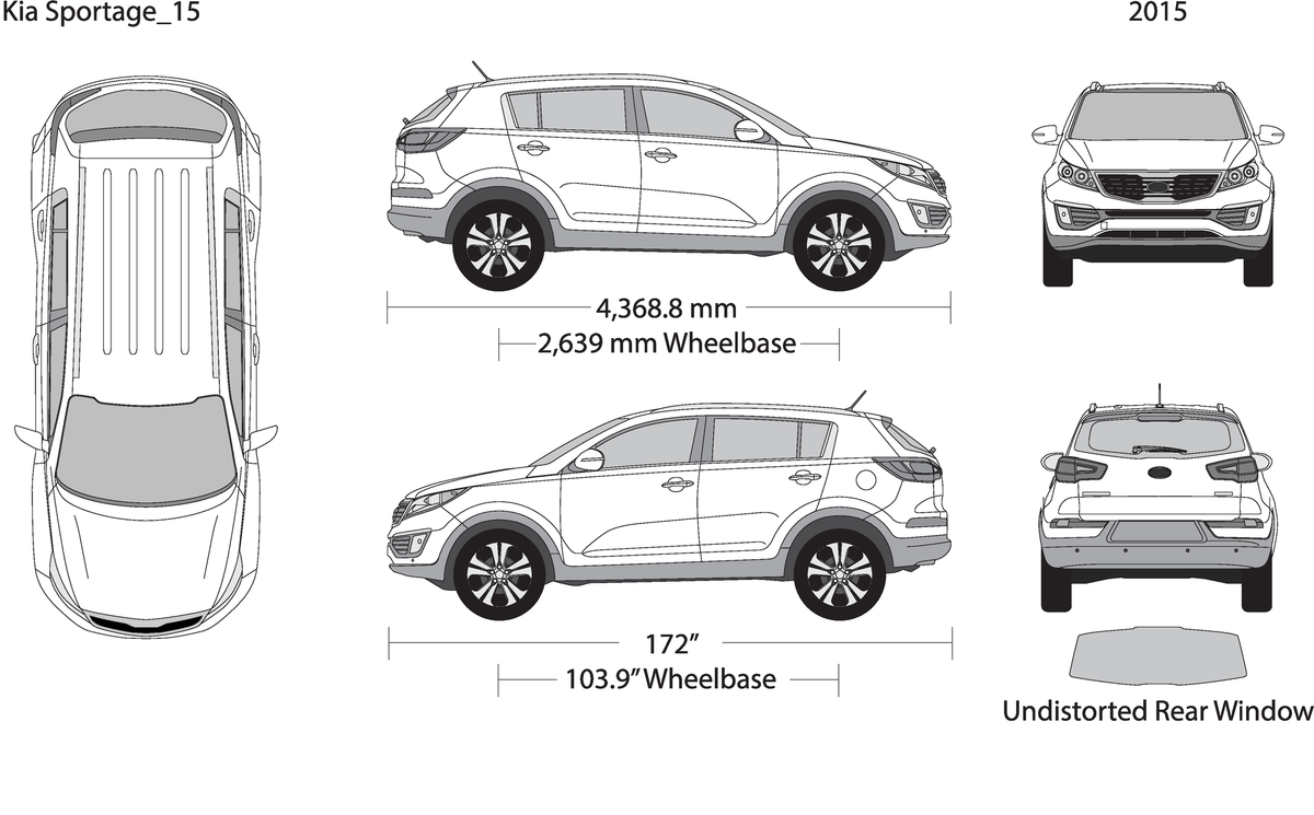 2015 Kia Sportage V15 Vehicle Wrap Template