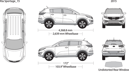 2015 Kia Sportage V15 Vehicle Wrap Template