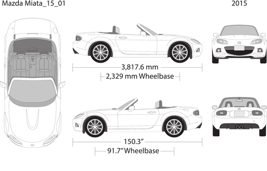 2015 Mazda Miata vector wrap template, Design-Ready PDF - GravBase