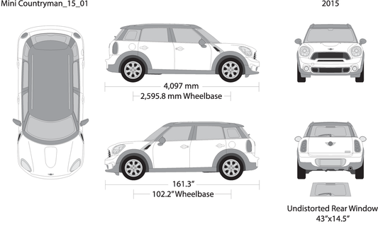2015 Mini Cooper Mini Countryman V01 Vehicle Wrap Template