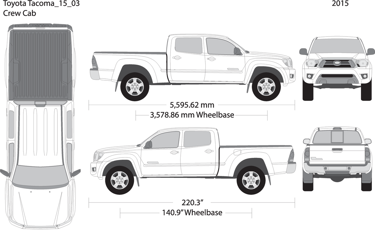 2015 Toyota Tacoma V03 Vehicle Wrap Template