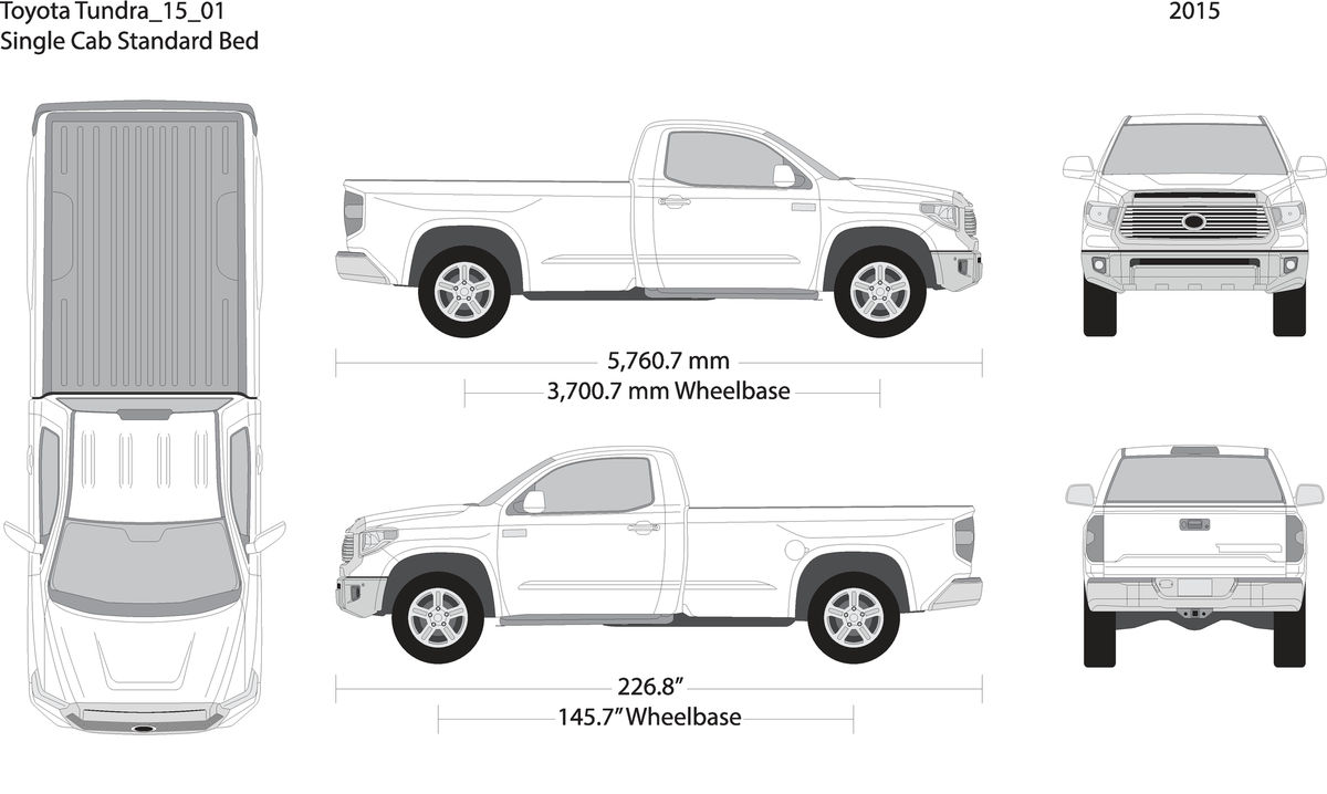 2015 Toyota Tundra V01 Vehicle Wrap Template