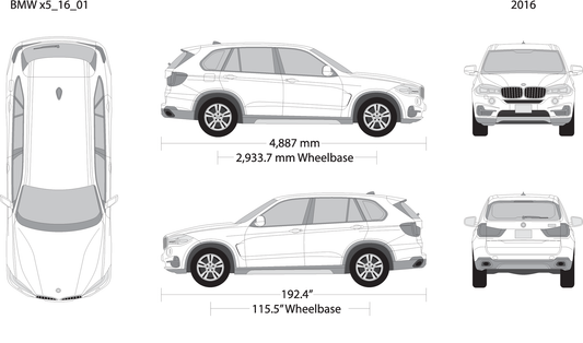 2016 Bmw X5 V01 Vehicle Wrap Template