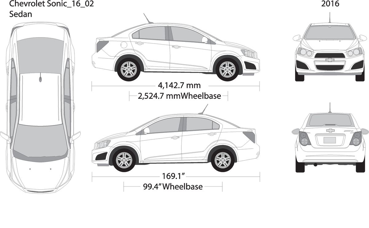 2016 Chevy Sonic V02 Vehicle Wrap Template