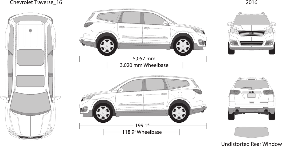 2016 Chevy Traverse vector wrap template, Design-Ready PDF - GravBase