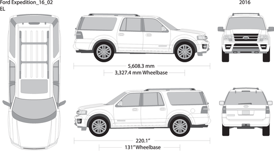 2016 Ford Expedition V02 Vehicle Wrap Template