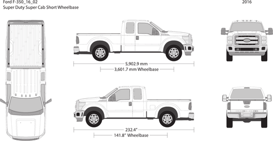 2016 Ford F-350 vector wrap template V02, Design-Ready PDF - GravBase
