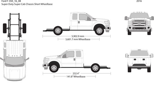 2016 Ford F-350 vector wrap template V08, Design-Ready PDF - GravBase