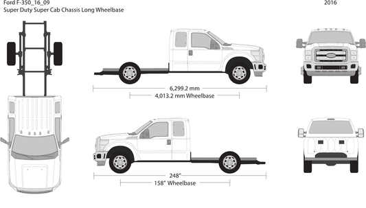 2016 Ford F-350 vector wrap template V09, Design-Ready PDF - GravBase
