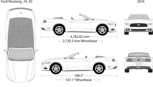 2016 Ford Mustang Vector Wrap Template - GravBase