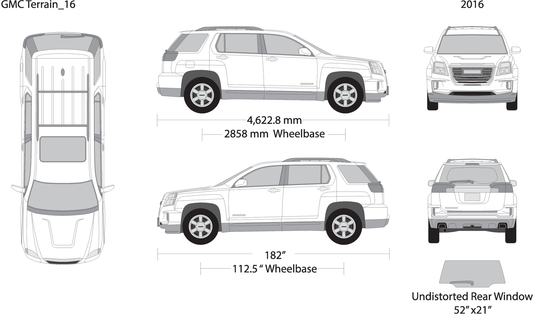 2016 Gmc Terrain V16 Vehicle Wrap Template
