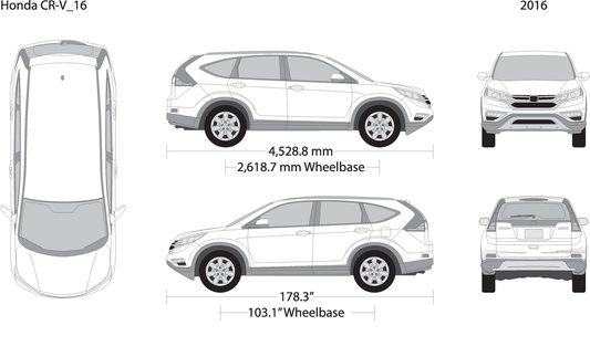 2016 Honda Cr V V16 Vehicle Wrap Template