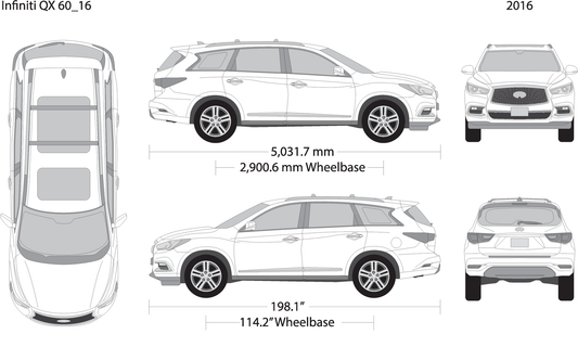 2016 Infiniti Qx60 V16 Vehicle Wrap Template